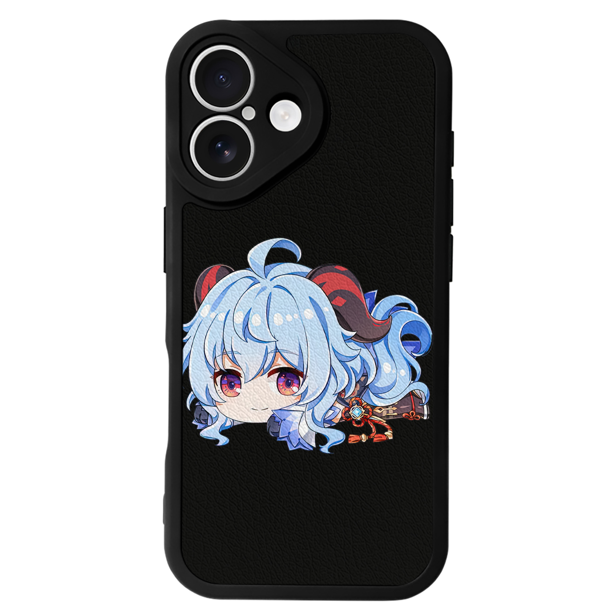 げんし神 甘雨 かんう genshin Ganyu 【iPhone 16シリーズ対応】シリコンスマホケース（レザー調） 材質：シリコン